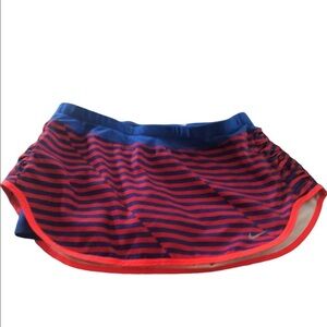 Nike Women’s Athletic Shorts Skirt - Blue and Red Striped